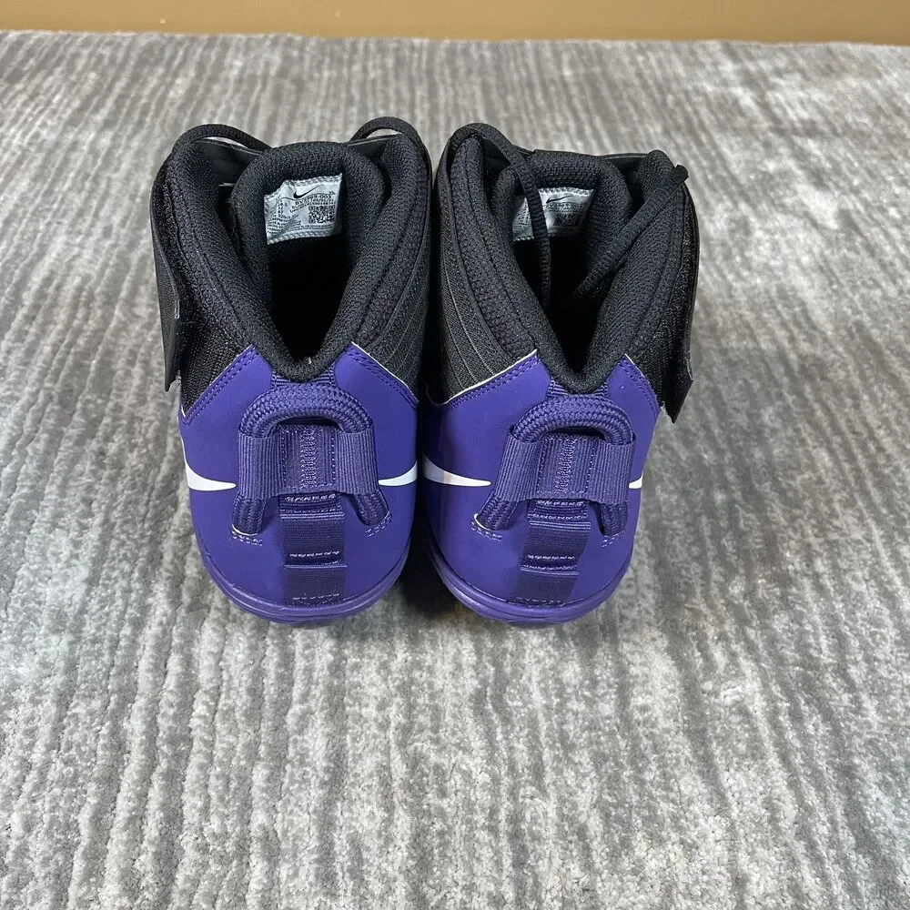 Nike Force Savage Pro Football Cleats Mens Size 14 Black Purple High Top BV3969